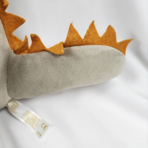 Bunnies By The Bay Plush Dinosaur T-Rex Soft Gray Grey Plush Stuffed Animal 21" - Picture 9 of 13